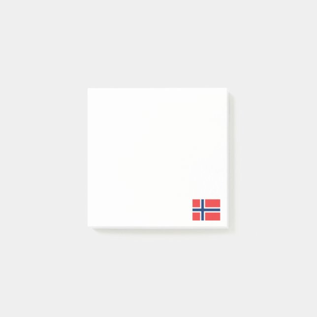 Notas Post-it® Patriótico noruego de la bandera de Noruega (Anverso)