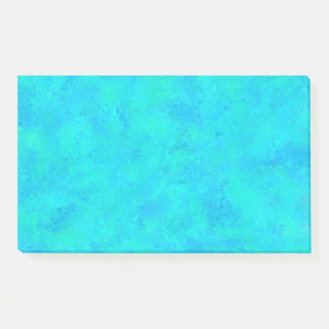 Notas Post-it® Patrón abstracto azul turquesa (Anverso)