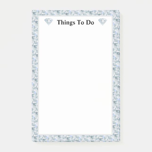 Notas Post-it® Patrón abstracto de diamante elegante (Anverso)