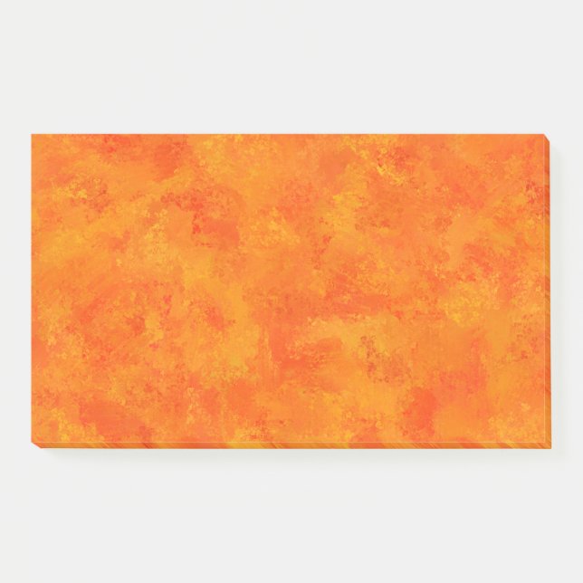 Notas Post-it® Patrón abstracto naranja (Anverso)