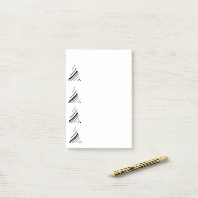 Notas Post-it® Patrón Blanco Y Negro Gracioso (Escritorio)