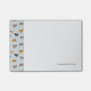 Notas Post-it® patrón con gatos graciosos