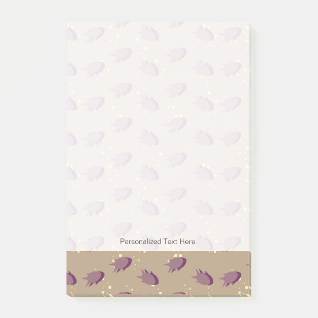 Notas Post-it® patrón con peces 2 (Anverso)