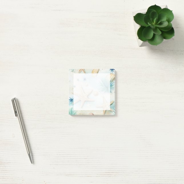 Notas Post-it® Patrón continuo de estrella de mar (Oficina)