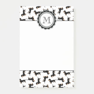 Notas Post-it® Patrón Cute Dachshund