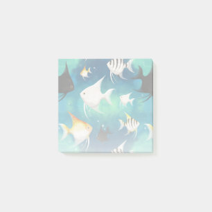 Notas Post-it® Patrón de acuario de peces angulares