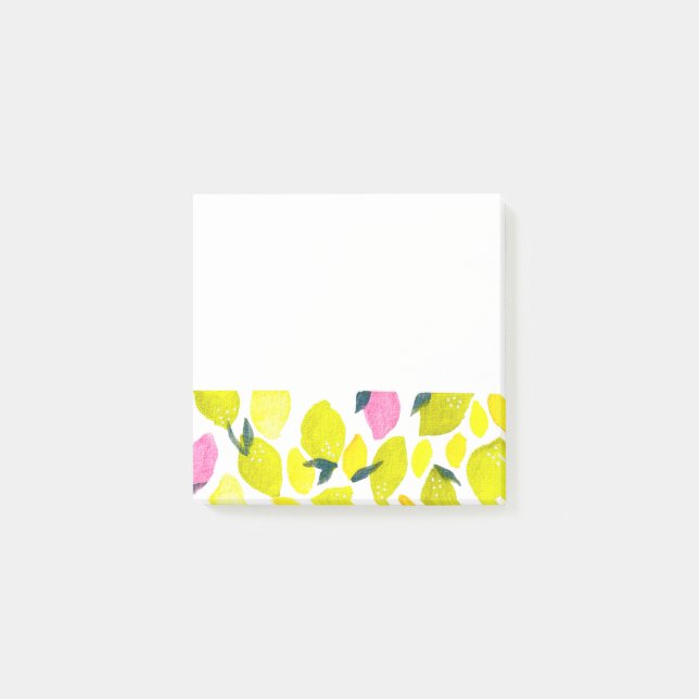 Notas Post-it® Patrón de agua limón (Anverso)