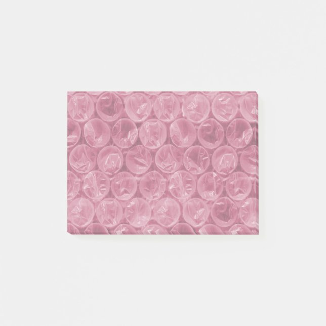 Notas Post-it® Patrón de ajuste de burbujas rosa (Anverso)