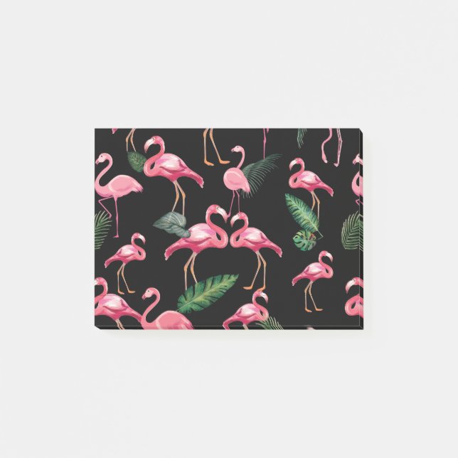 Notas Post-it® Patrón de amor de flamencos 4 (Anverso)