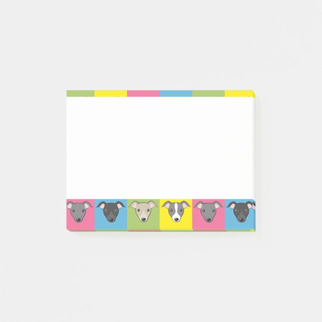 Notas Post-it® Patrón de arte pop personalizado italiano (Anverso)