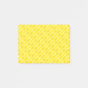 Notas Post-it® Patrón de Artesanía de Crayón Amarillo Cuadro