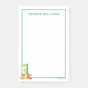 Notas Post-it® Patrón de Barrio Sésamo de Día Soleado