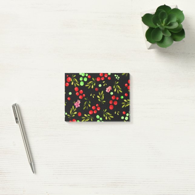 Notas Post-it® Patrón de Berries (Oficina)