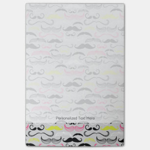 Notas Post-it® Patrón de bigote, estilo retro