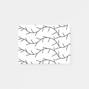 Notas Post-it® Patrón de brillo blanco y negro