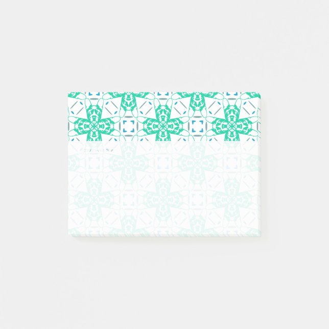 Notas Post-it® patrón de bulldog (Anverso)