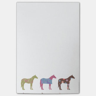Notas Post-it® Patrón de caballo colorido