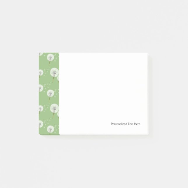 Notas Post-it® Patrón de candelio sobre fondo verde (Anverso)