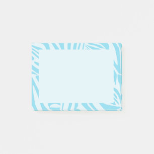 Notas Post-it® Patrón de cebra azul