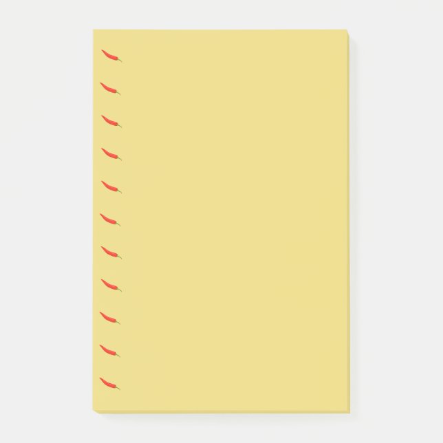 Notas Post-it® Patrón de Chilies rojos (Anverso)