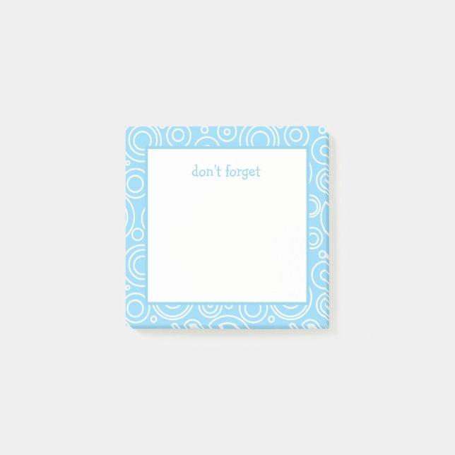 Notas Post-it® Patrón de círculo divertido (Anverso)