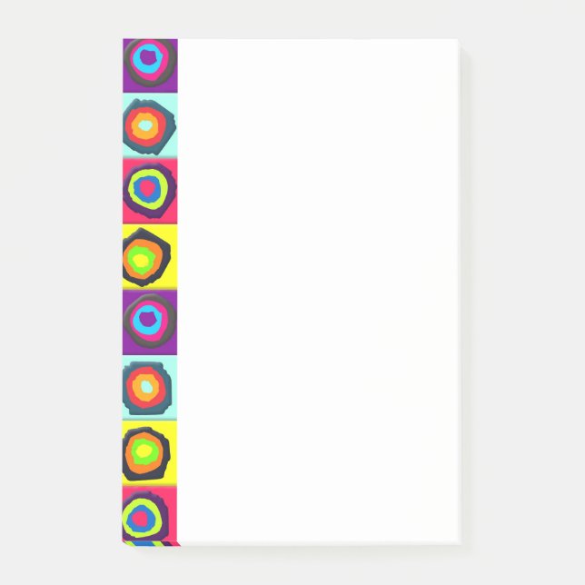 Notas Post-it® patrón de círculos (Anverso)