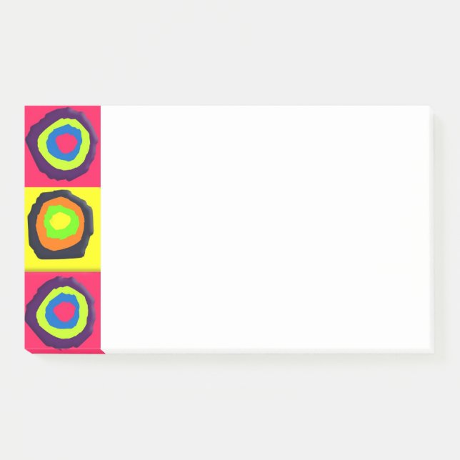Notas Post-it® patrón de círculos (Anverso)