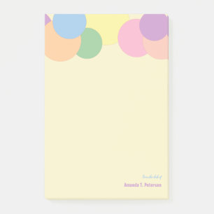 Notas Post-it® Patrón de Círculos Coloridos personalizados desde 