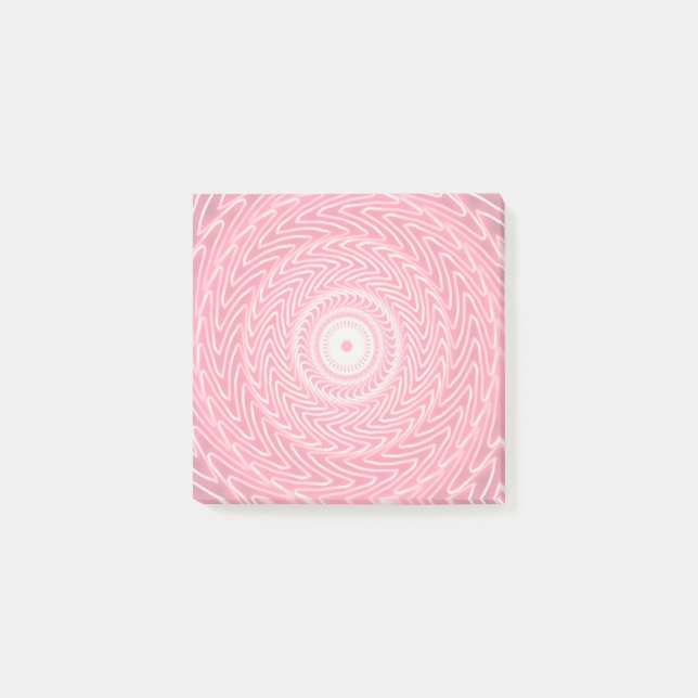 Notas Post-it® Patrón de círculos rosados (Anverso)
