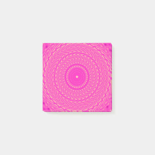 Notas Post-it® Patrón de círculos rosados calientes