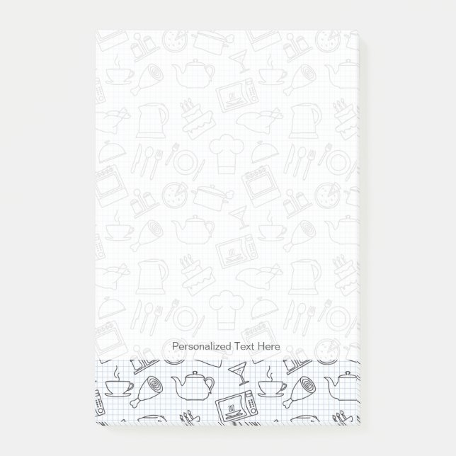 Notas Post-it® Patrón de cocina 4 (Anverso)