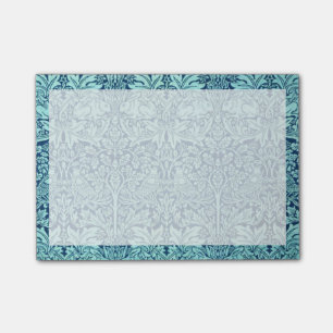 Notas Post-it® Patrón de conejo de William Morris en azul