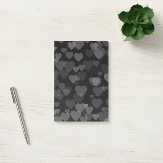 Notas Post-it® Patrón de Corazones 20 (Oficina)