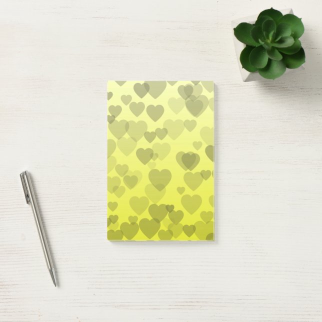 Notas Post-it® Patrón de Corazones 22 (Oficina)