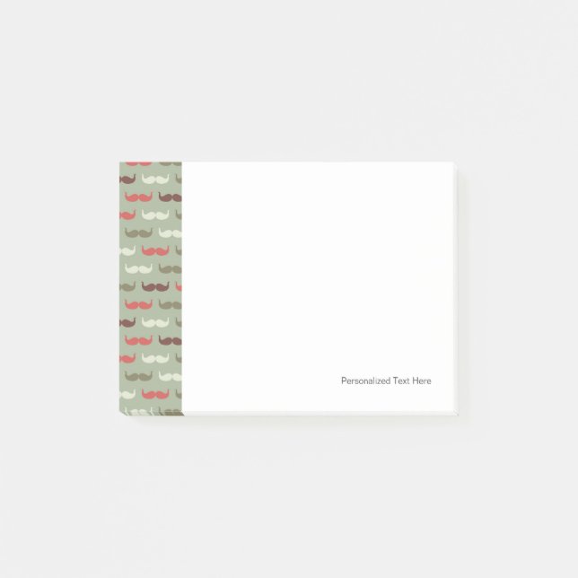 Notas Post-it® Patrón de cosecha con bigote (Anverso)