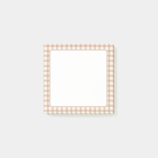 Notas Post-it® Patrón de cuadros (Anverso)