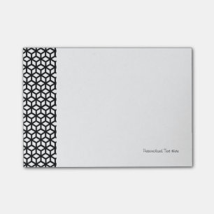 Notas Post-it® Patrón de cubo blanco y negro