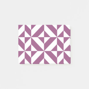 Notas Post-it® Patrón de cubo geométrico de decúbito de uva cálid