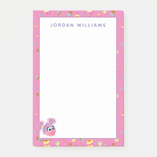 Notas Post-it® Patrón de Cumpleaños de Abby Cadabby (Anverso)