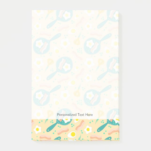 Notas Post-it® Patrón de desayuno (Anverso)