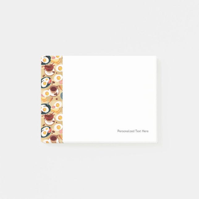 Notas Post-it® Patrón de desayuno 3 (Anverso)