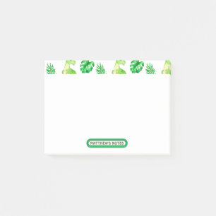 Notas Post-it® Patrón de dinosaurio de jungla verde suave
