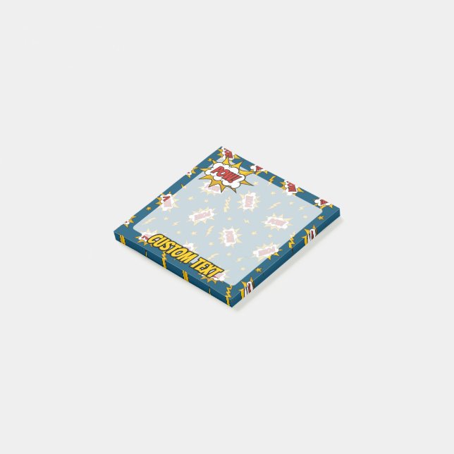 Notas Post-it® Patrón de efecto de sonido de comic (En perspectiva)