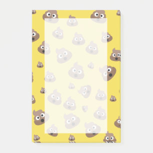 Notas Post-it® Patrón de Emoji de popa de corte