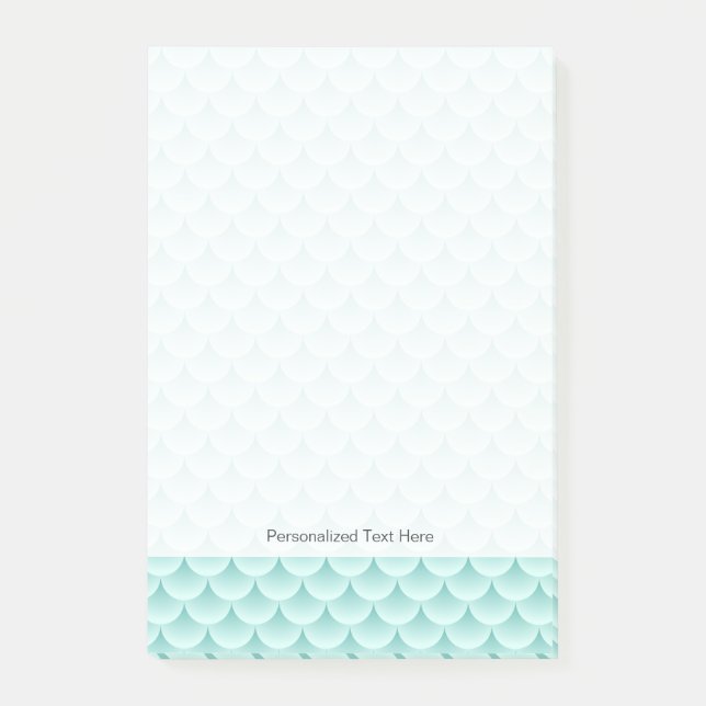 Notas Post-it® Patrón de escalas de peces (Anverso)