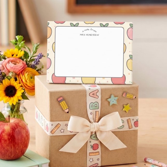 Notas Post-it® Patrón de escuela de Apple de agradecimiento a los (Subido por el creador)