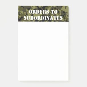 Notas Post-it® Patrón de estilo militar de camuflaje