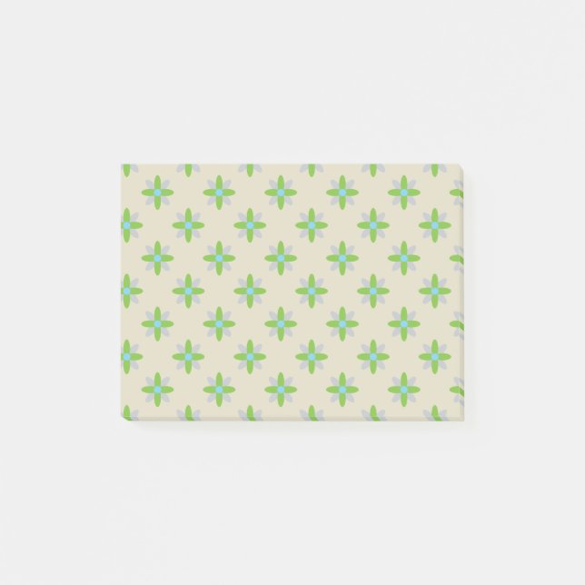 Notas Post-it® Patrón de flor (Anverso)