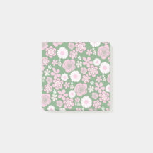 Patrón de flor del Y2K 70s del Retro Blanco Rosa V