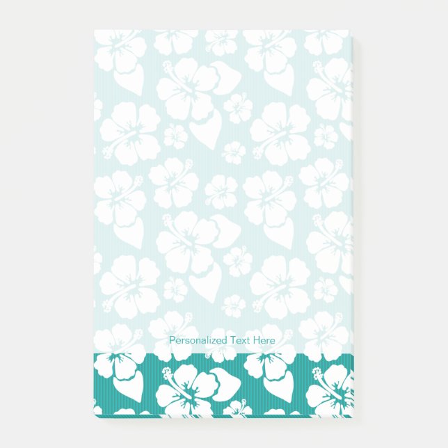 Notas Post-it® Patrón de flor hawaiano Hibiscus (Anverso)